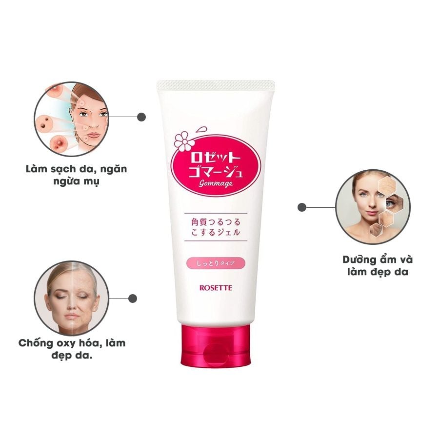 Gel tẩy tế bào chết Rosette Peeling Gel Nhật Bản dành cho mọi loại da 120g