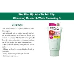 Sữa Rửa Mặt AHA Wash Cleansing Nhật Bản Chiết Xuất Trái Cây 120g