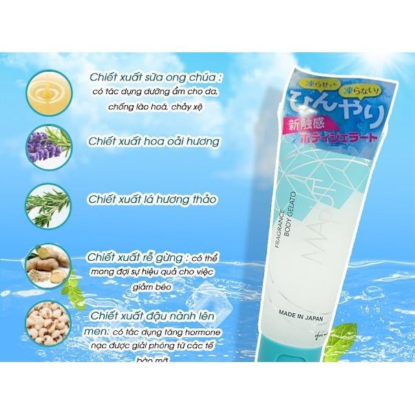 Kem Lạnh Giảm Mùi Hôi Cơ Thể Gel Khử Mùi Maputi Nhật Bản 120g