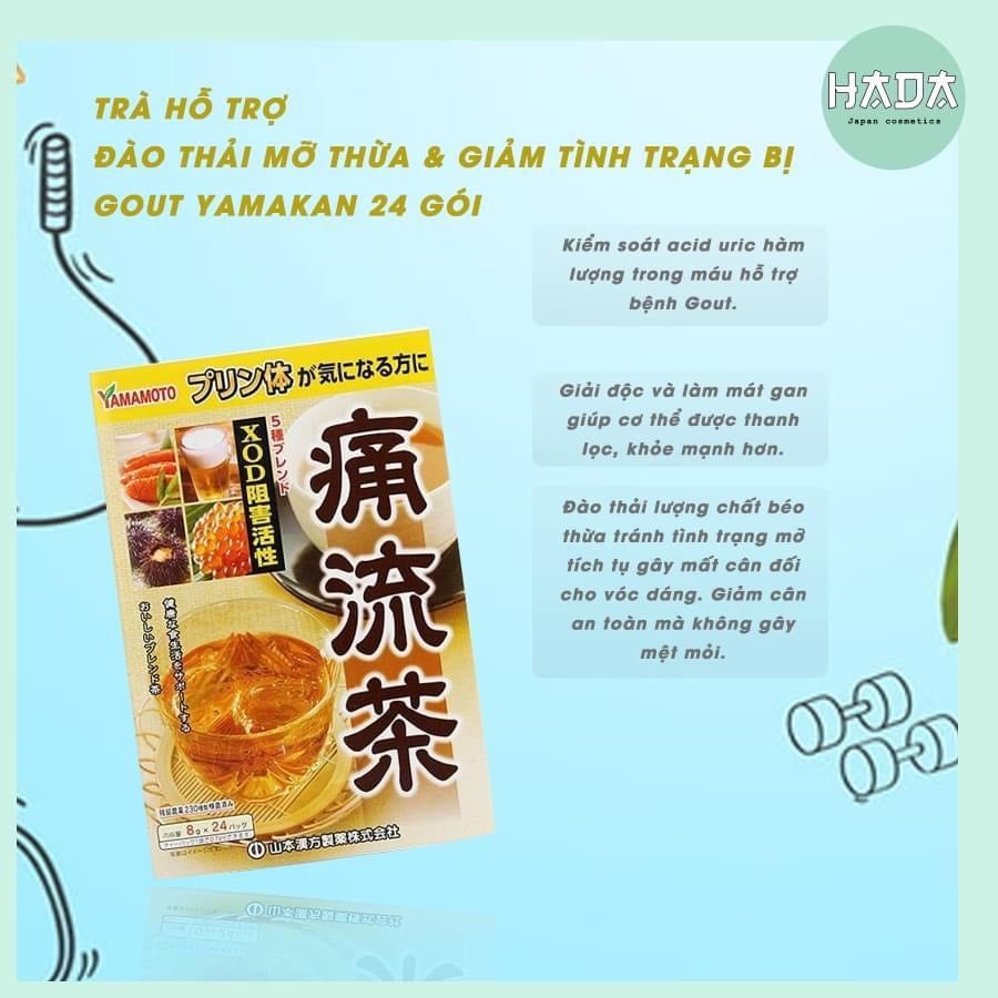 Trà Hỗ Trợ Giảm Cân YaMaKan 24 Gói -Bộ 3 Đỉnh Giảm Cân Tại Nhà - Giữ Dáng Đẹp Da