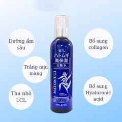 Nước Hoa Hồng Dưỡng Ẩm Reihaku Hatomugi High Moisturizing Lotion Nhật Bản Giúp Sáng Da, Bổ Sung Collagen, Da Mụn 250ml