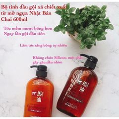 Bộ Dầu Gội Xã Tóc Mềm Mượt Mỡ Ngựa Horse Oil 600ml