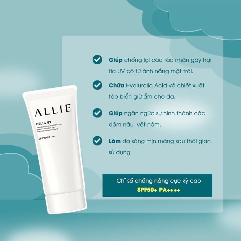 Kem Chống Nắng ALLIE GEL UV EX SPF50+PA++++ 90g (Mẫu Mới 2022 Bao Bì Giấy Thân Thiện)