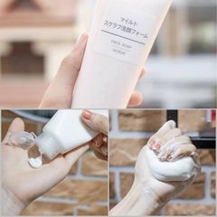 Sữa Rửa Mặt Tẩy tế Bào Chết Muji Face Soap Scurb Nhật Bản Lấy Tế Bào Chết, Cân Bằng Độ PH, Ngừa Mụn & Làm Mịn Da 120g