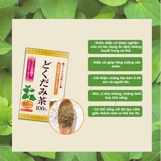 Trà Diếp Cá Yuwa 100% Lá Diếp Cá Giải Nhiệt Yuwa Dokudami Tea Nhật Bản