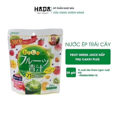 Bột Nước Ép Trái Cây Yuwa 20 Gói - Rau Củ Tổng Hợp 98 Loại Trái Cây Nhật Bản