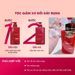 Bộ Gội Xả Tsubaki Dưỡng Tóc Bóng Mượt Nhật Bản (490ml/chai)