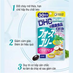 Thực Phẩm Bảo Vệ Sức Khỏe Viên Uống Giảm Cân Dầu Dừa DHC Forskohlii Soft Capsule