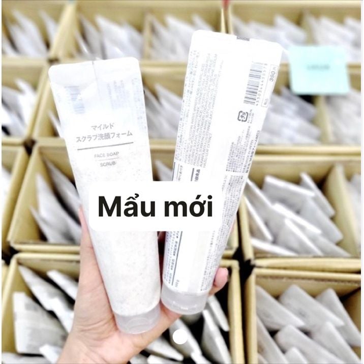 Sữa Rửa Mặt Tẩy tế Bào Chết Muji Face Soap Scurb Nhật Bản Lấy Tế Bào Chết, Cân Bằng Độ PH, Ngừa Mụn & Làm Mịn Da 120g
