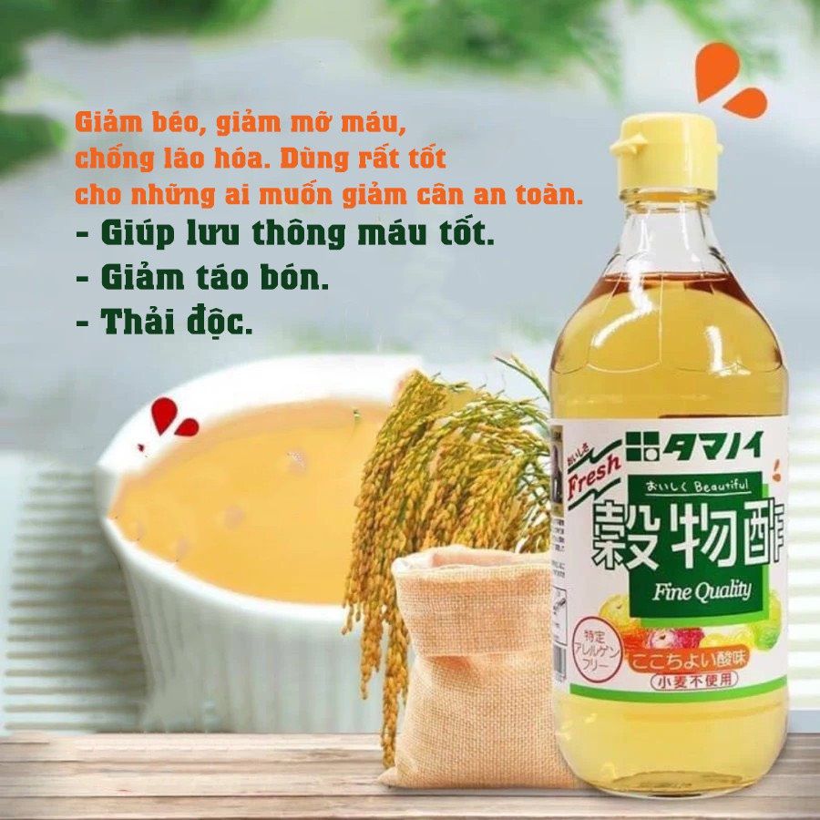Giấm Hoa Quả Nhật Bản - 100% Lên Men Từ Hoa Quả Tươi - 500ML