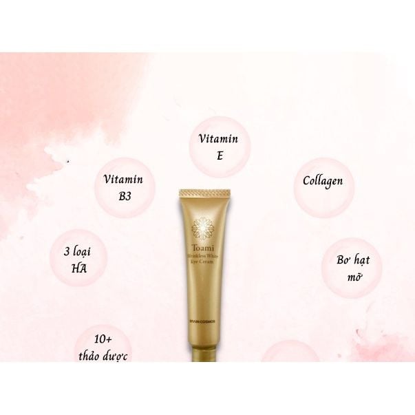 Kem Dưỡng Da Vùng Mắt Toami Wrinkless White Eye Cream 15G