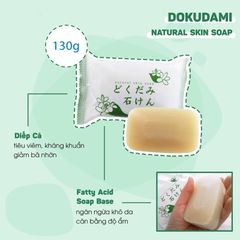 Xà Phòng Dokudami Cho Mặt & Toàn Thân Chiết Xuất Diếp Cá Natural Skin Soap 130g