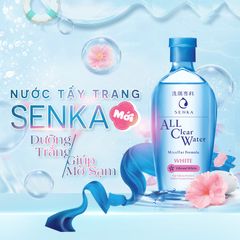 Nước Tẩy Trang Senka All Clear Water Nhật Bản Làm Sạch Lớp Trang Điểm, Bụi Bẩn, Bã Nhờn 230ML