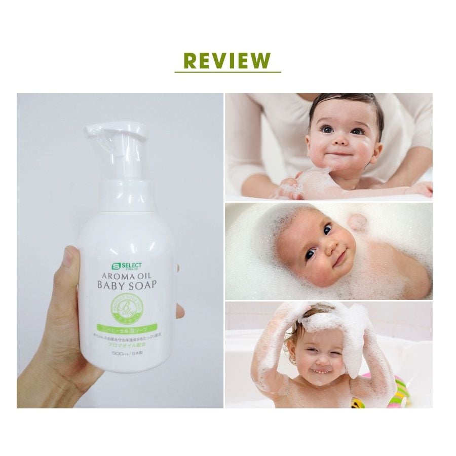 [Sữa Tắm Tinh Dầu Thơm Thiên Nhiên Cho Bé ] Aroma Oil Baby Soap S Select Tạo Bọt Cấp Ẩm Mềm Mịn Da Không Kích Ứng 500ML