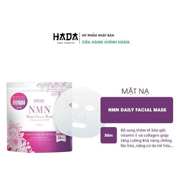 Mặt Nạ Dưỡng Da Chống Lão Hóa NMN Daily Facial Mask Nhật Bản - 30 Miếng