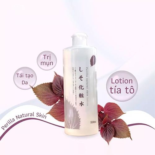 Nước Hoa Hồng Dokudami Perrila Chiết Xuất Tía Tô Cấp Ẩm Sáng Da Sạch Mụn Nhật Bản 500ml