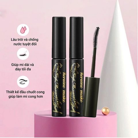 Mascara Kissme Heroine Make Curl Keep Nhật Bản Siêu Bền  Chống Trôi, Nâng Cong, Làm Dày Rậm Mi, Màu Đen 4,5G