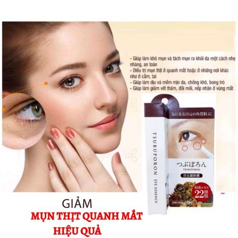 [Kem] Giảm Mụn Thịt Vùng Quanh Mắt Tsubuporon Nhật Bản Giảm Vết Thâm, Đồi Mồi, Nếp Nhăn, Ngừa Mụn Thịt 1,8ML