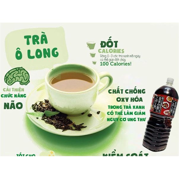 Trà Ôlong Giảm Mỡ Asahi Nhật Bản - Chai 2 Lít