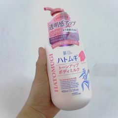 Sữa Dưỡng Thể Nâng Tone Và Làm Sáng Da Hatomugi 400 ML Nhật Bản