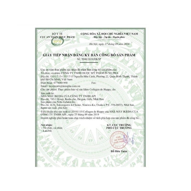 Collagen De HAPPY 10000mg Dạng Nước Nhật Bản 10 Lọ