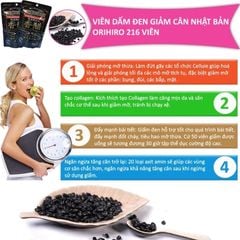 Viên Uống Giảm Cân Giấm Đen ORIHIO 216 Viên