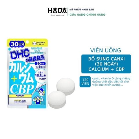 Viên Uống Bổ Sung Canxi DHC Calcium + CBP Nhật, Giúp Xương Chắc Khoẻ, Giảm Loãng Xương, Hỗ Trợ Tăng Chiều Cao.