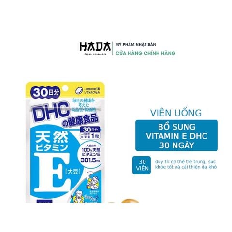 [ Viên uống Vitamin E DHC ] Ngừa Lão Hoá, Da Mịn.