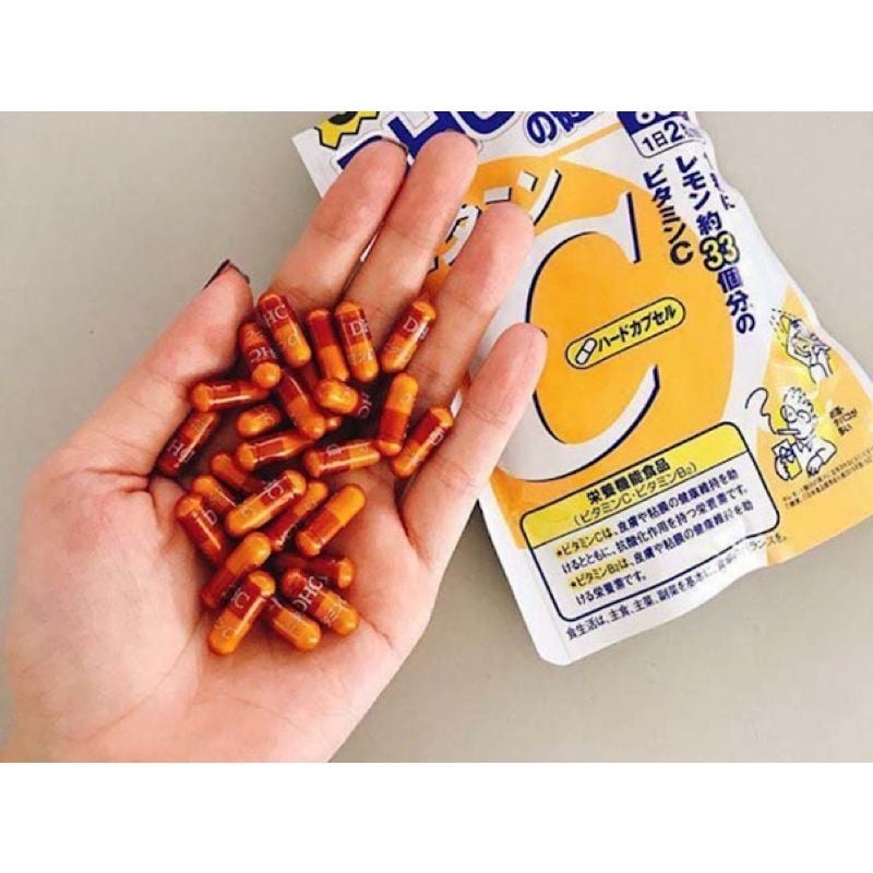 Viên Uống Vitamin C DHC Nhật Bản Giúp Tăng Cường Sức Đề Kháng, Đẹp Da, Ngừa Mụn, Sạm Da.