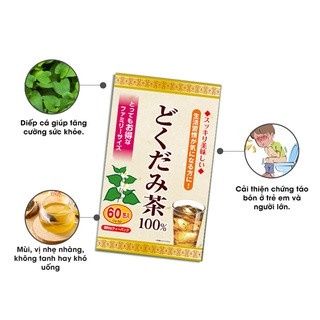 Trà Diếp Cá Yuwa 100% Lá Diếp Cá Giải Nhiệt Yuwa Dokudami Tea Nhật Bản