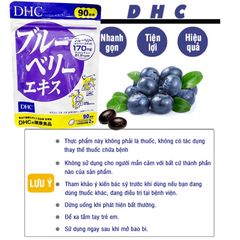Viên Uống Bổ Mắt Việt Quất DHC Blueberry Extract Cải Thiện Thị Lực 30 Ngày (60 Viên)