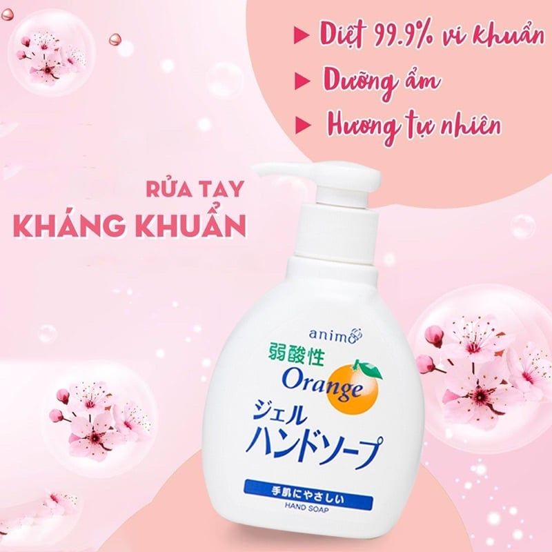 Nước rửa Tay Animo Dạng Bọt Hương Cam Nhật Bản 200ml