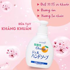 Nước rửa Tay Animo Dạng Bọt Hương Cam Nhật Bản 200ml
