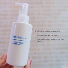 Kem Chống Nắng Muji Dạng Gel Nhẹ Dịu Da Nhạy Cảm Sunscreen SPF50+ Nhật Bản 150g