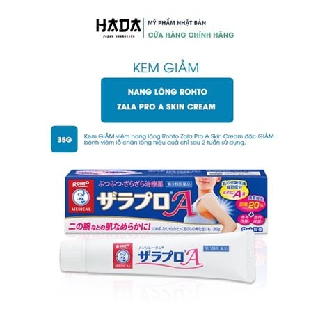 Kem Trị Viêm Nang Lông Zaraporo Rohto Nhật Bản 35g