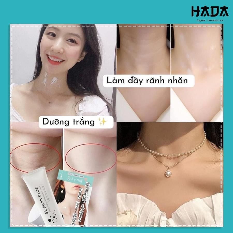 Kem Xóa Nhăn  Cổ Và Dưỡng Trắng Himecoto Nhật Bản 40g
