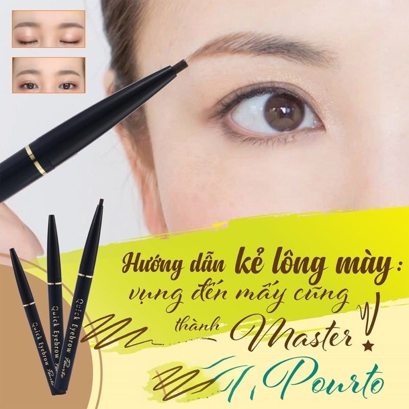 Bút Kẻ Lông Mày Nhanh Quick Eyebrow Pourto A