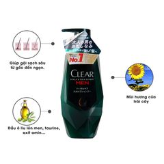 Dầu gội sạch gàu Clear Nhật Bản Scalp & Hair Expert dành cho nam 350ml