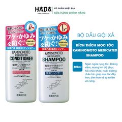 Bộ Dầu Gội Xả Kaminomoto Ngăn Ngừa Rụng Tóc, Kích Thích Mọc Tóc, Hỗ Trợ Phục Hồi Tóc Hư Tổn Nhật Bản 300ml