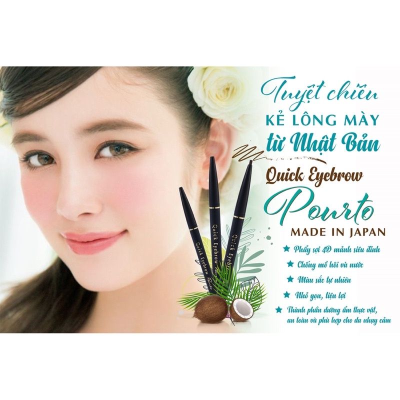 Bút Kẻ Lông Mày Nhanh Quick Eyebrow Pourto A