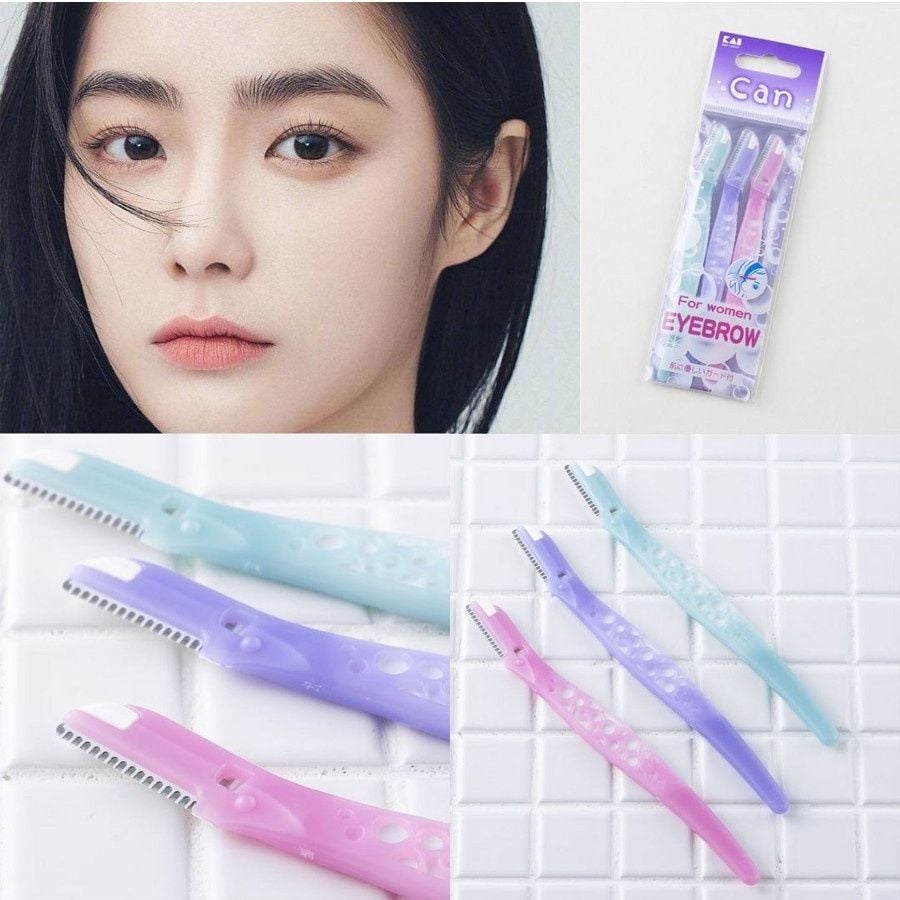 Set Dao Cạo Lông Mày Kai Lưỡi Đơn Thân Nhựa CBM- 3P