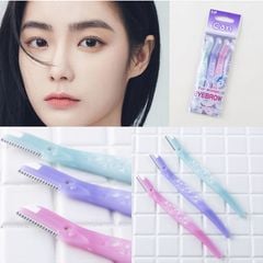 Set Dao Cạo Lông Mày Kai Lưỡi Đơn Thân Nhựa CBM- 3P