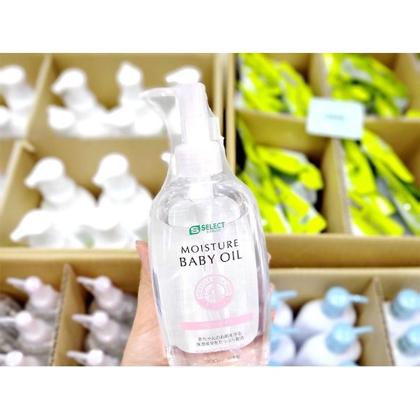 Dầu Dưỡng Massage Cho Bé Và Người Lớn  Baby Oil 300ml Nhật Bản - Cấp Ẩm Sâu, Ngăn Ngừa Khô Da