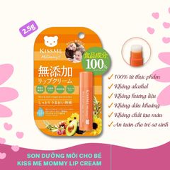 Son Dưỡng Môi Cấp Ẩm Dành Cho Bé Từ 6 Tháng Tuổi Và Làn Da Nhạy Cảm Kissme Mommy Lip Cream N Nhật Bản 2,5G
