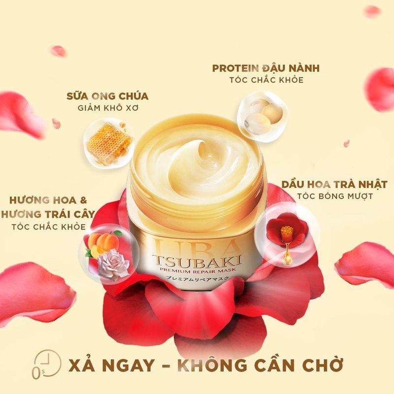 Kem Ủ Tóc Phục Hồi Tóc Hư Tổn Shiseido Tsubaki Premium Repair Mask Nhật Bản 180g