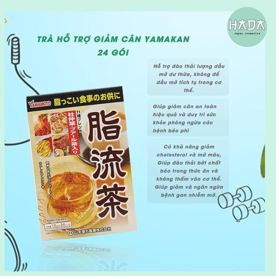 Trà Hỗ Trợ Giảm Cân YaMaKan 24 Gói -Bộ 3 Đỉnh Giảm Cân Tại Nhà - Giữ Dáng Đẹp Da