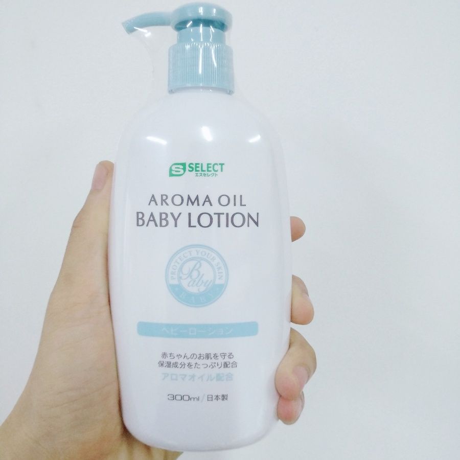 Sữa Dưỡng Thể Cho Bé Aroma Oil Baby Lotion S Select Nhật Bản Tinh Dầu Thiên Nhiên Dưỡng Ẩm Cho Bé 300ml