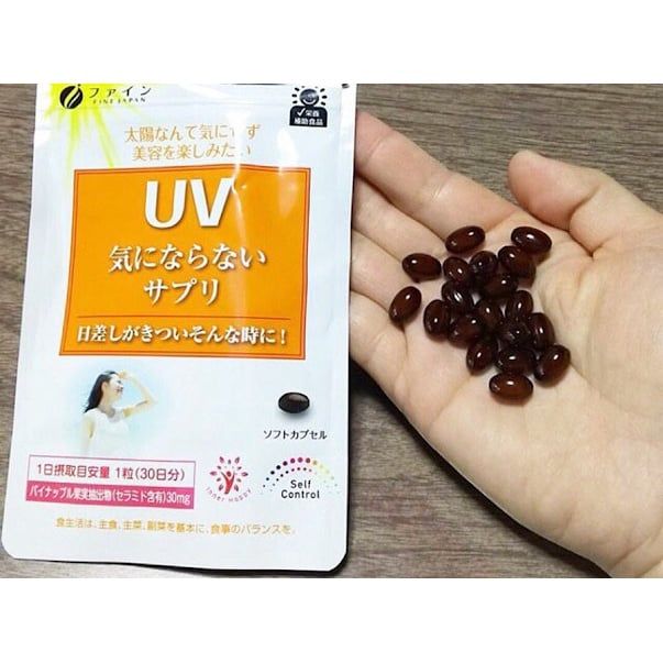 Viên Uống Hỗ Trợ Chống Nắng Fine UV Care Plus 30 Viên Nhật Bản.