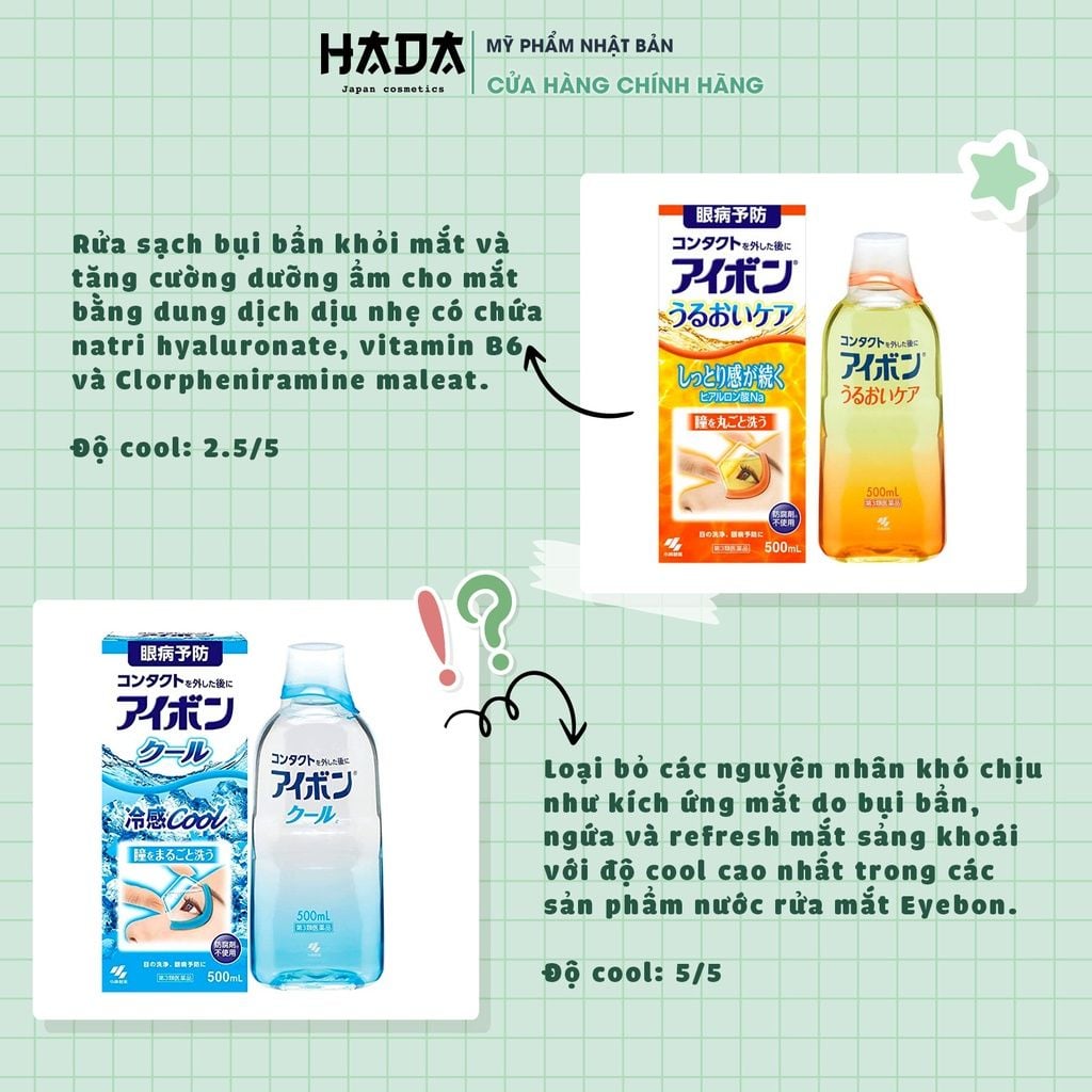 Nước Rửa Mắt Eyebon W Kobayashi Nhật Bản 2022 - Mới Nhất 500ml