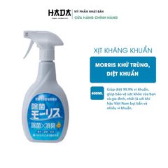 Xịt Kháng Khuẩn Morris Nhật Bản  Khử Trùng, Diệt Khuẩn Không Khí và Toàn Thân, Dùng Được Cho Cả Người Lớn, Trẻ Em 400 ml
